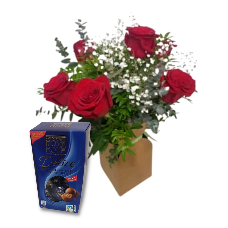 Ramo 6 rosas | Comprar rosas rojas